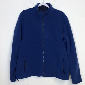 Lands' End Men's Blue  Polartec Full Zip Coat